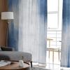 Abstrakt modern linje blå sovrum transparent skira gardiner Holiday dekoration fönster voile tyll gardin