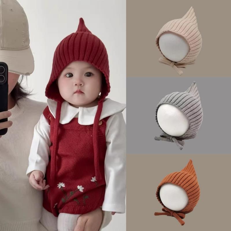 Children'S Hat Winter Women'S And Men'S Baby Knitted Hat Warm Tip Hat Baby Ear Protection Knitted Photography Props