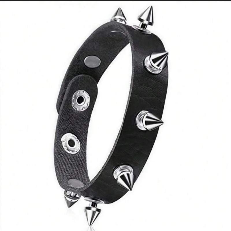 Популярный мужской многослойный кожаный браслет с заклепками в стиле панк – Крутой ретро-браслет на запястье