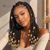 Multi-strand Braid Beads 60Pcs Dreadlock Hair Accessories, Large Hole for Thick Braids And Kids Adult Dreadlocks, Multi-Color Imitation Wood