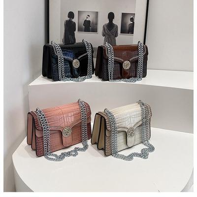Women's Small Square Bags  New  Style Chain Bags with A High  End Look Versatile for Single  Shoulder and Cross  Body