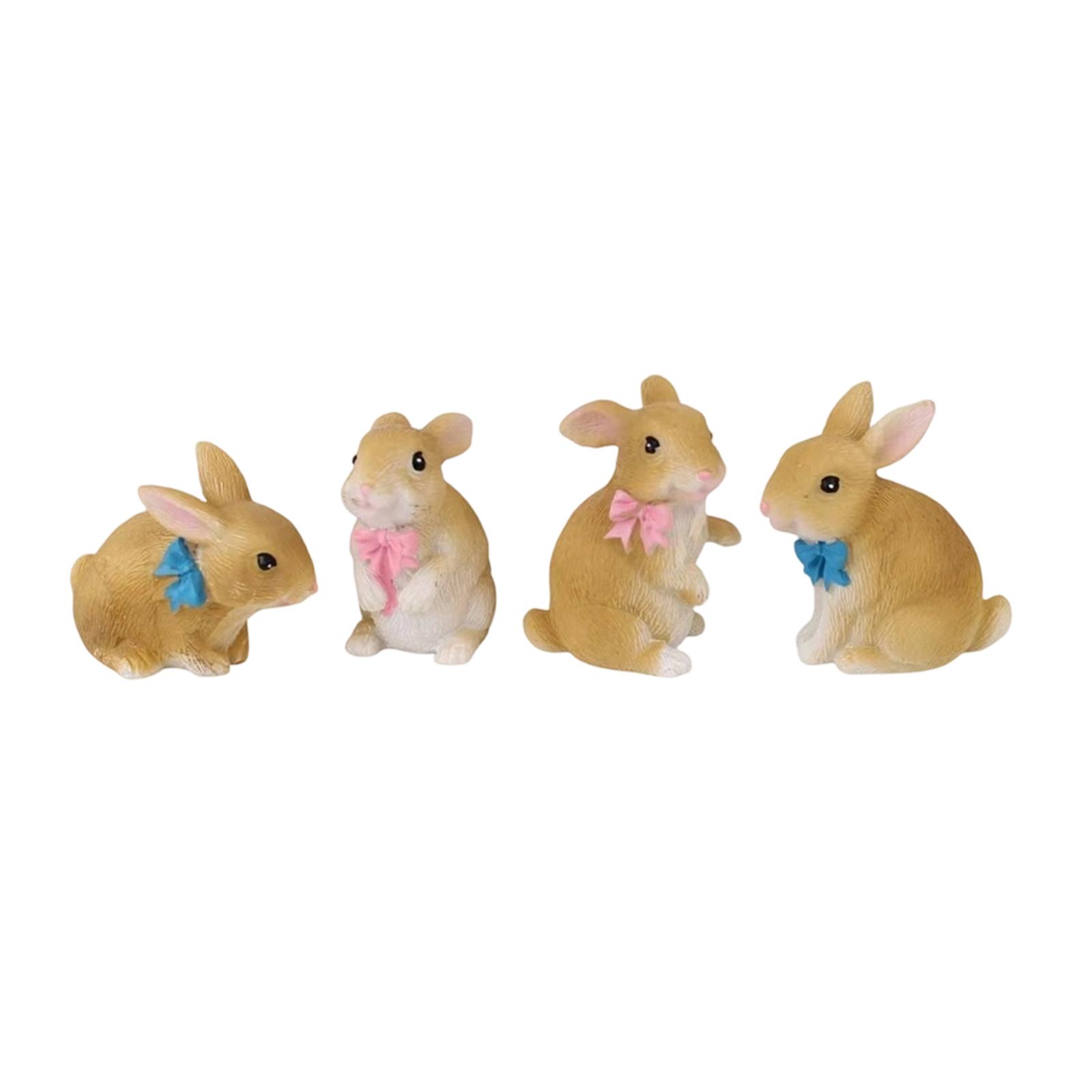 

Cute Bunny Figurine, Resin Bunny Decoration, Suitable For Home Desks, Wine Cabinets, Windowsills, Gardens, Balconies. One Size