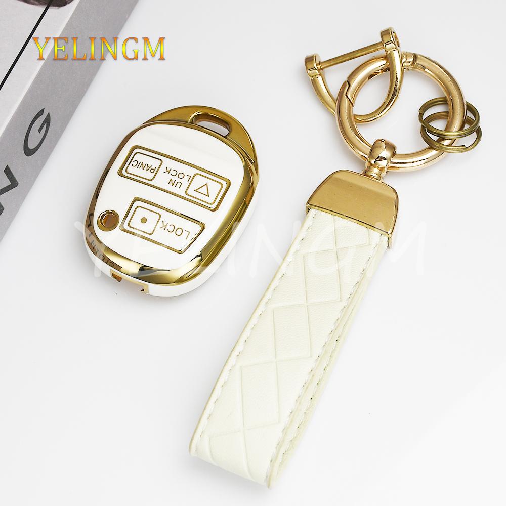 For Toyota Avensis Corolla Yaris Rav4 Key Fob Shell Cover Toy43 Toy47 Toy48 3 Buttons Tpu Car Remote Key Case Protector
