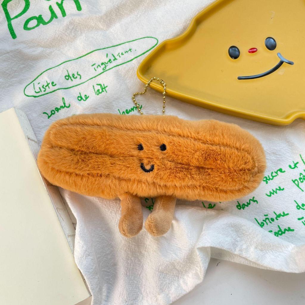 Roztomilý Kreslený Hamburger a Hranolky Plyšový Batoh Přívěsek na Klíče Panenka