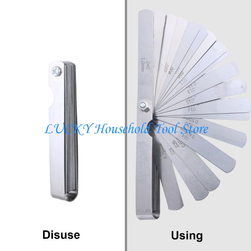 J0MC Stainless Steel Feeler Gauge Double Marked Metric and Imperials Gaps Measuring Tool