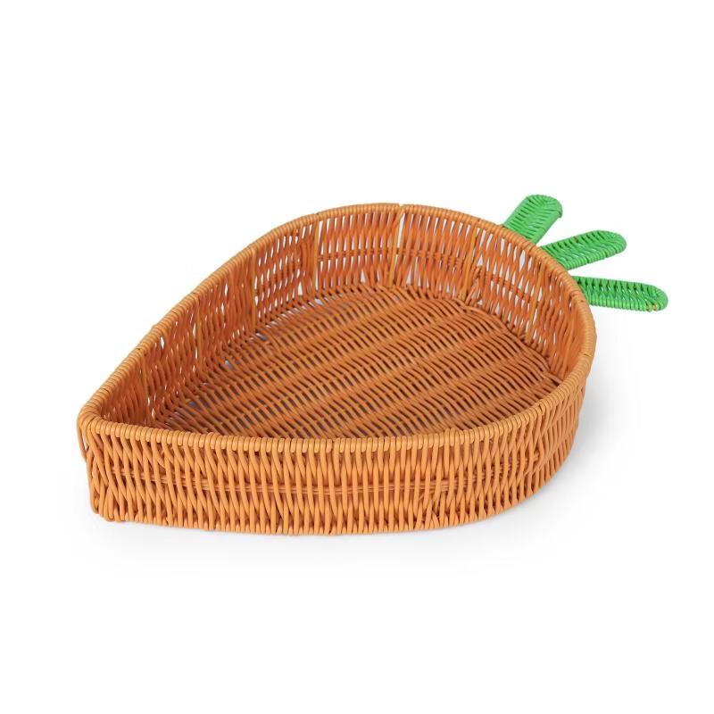 Hand-Woven Rattan Fruit and Storage Basket
