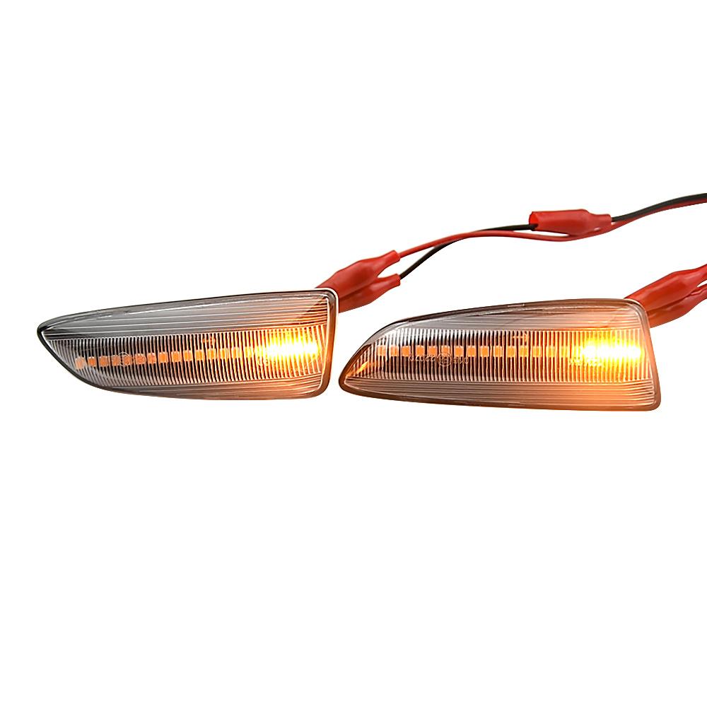 2Pcs LED Dynamic Flowing Turn Signal Side Marker Light For Opel Astra J K Zafira C Insignia B Grandland Crossland X Buick RegalTurn Signal 2