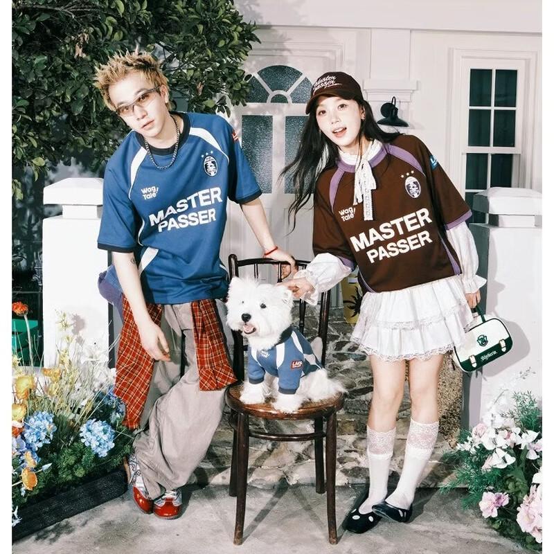 LEMANISM Wagtale Collaboration Men s Color-block T-shirt L