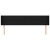 VidaXL Tête de lit avec oreilles Noir 163x16x78-88 cm Tissu3118496