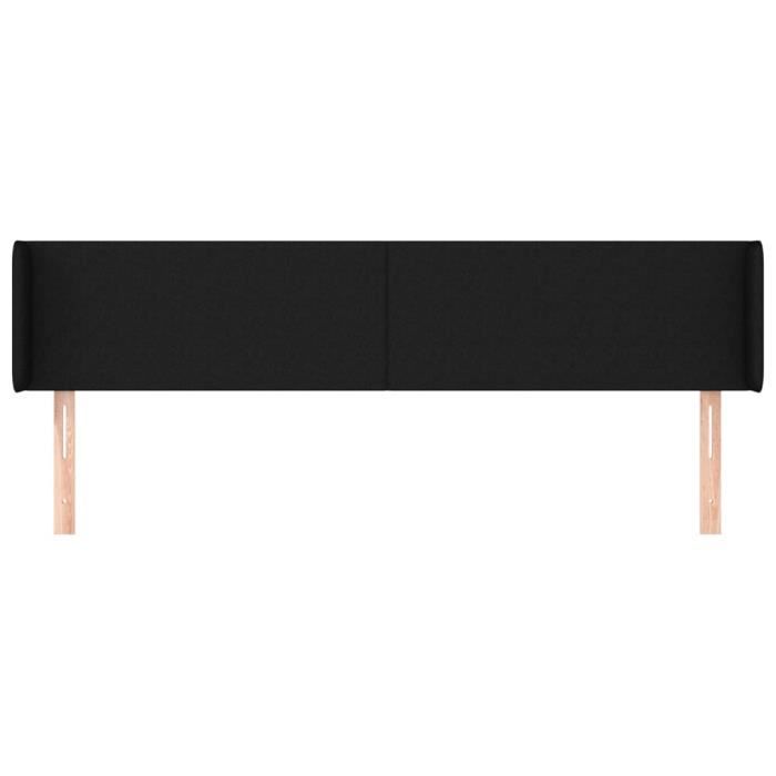 VidaXL Headboard with Ears Black 163x16x78-88 Cm Fabric3118496