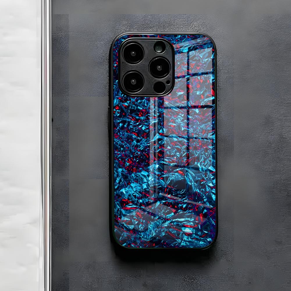 Custodia per Telefono Fundas in Fibra di Carbonio Forgiata Per IPhone 17 Air 16 E Pro Max 15 14 13 Mini 12 Pro 11 Max Plus Copertura in Vetro Nero