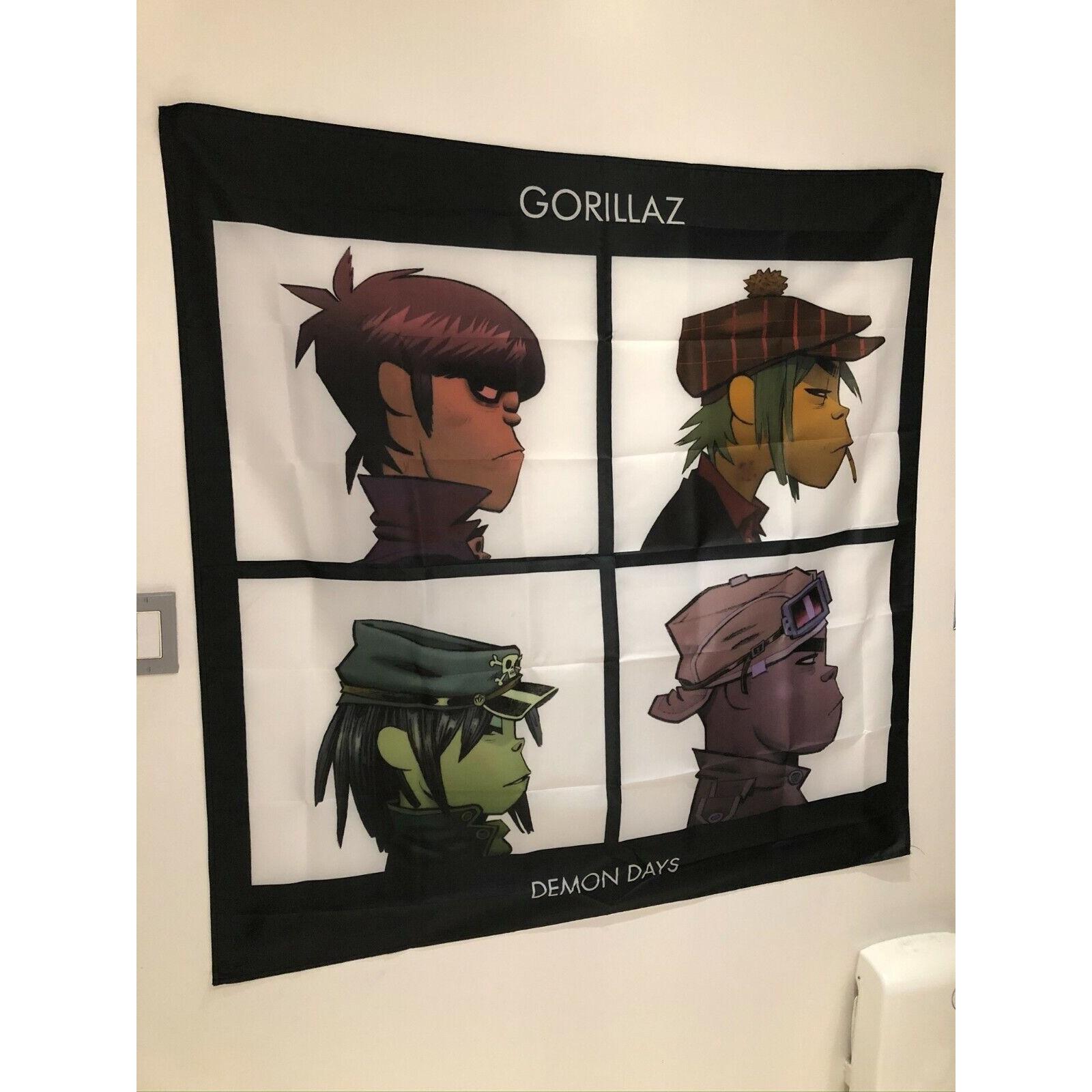 Gorillaz s Demon Days album cover tapestry 75x100 чёрный
