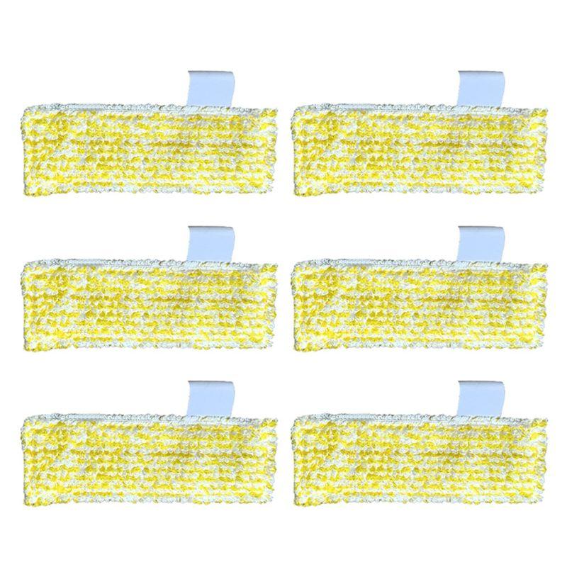 A20F-6Pcs Replacement Microfibre Mop Cloth For Karcher Easy Fix SC2, SC4, SC5 Steam Cleaners Part Mop Pads