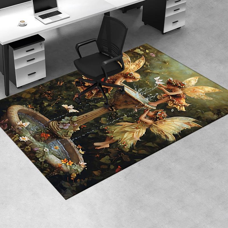 Fairy Garden Chair Mat Office Carpet, Oversized Rug for Home Decor, Sofa Mat, Desk Pad Gift, Suitable for Bedroom, Living Room, Various Rooms