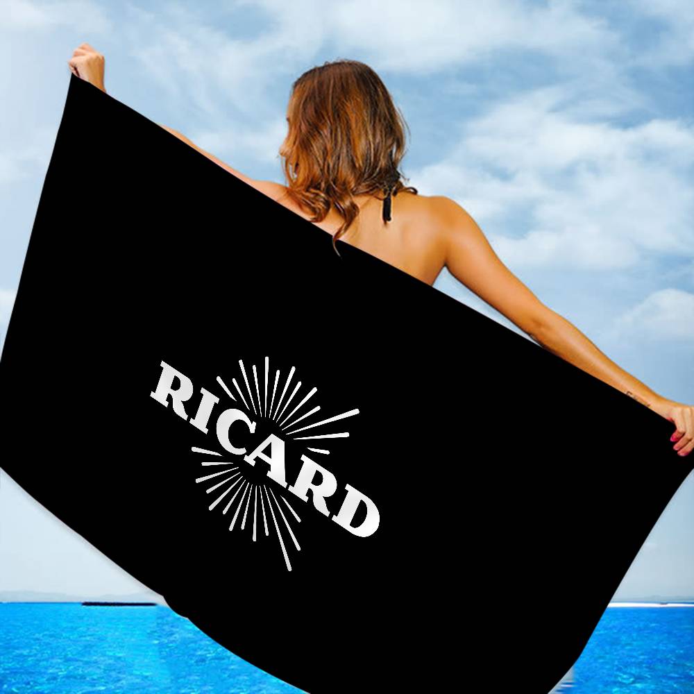 

R-RicardS LOGO Microfiber Blanket Quick Drying Beach Towels Oversized Printing Super Absorbent Pool Towel Blanket W40*H60(CM)