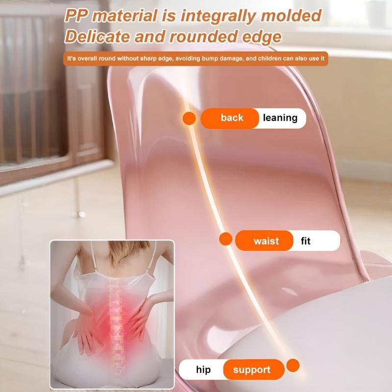Household Transparent Acrylic Small Stool with Universal Wheel Toddler Stool Lazy Backrest Roller Skating Stool