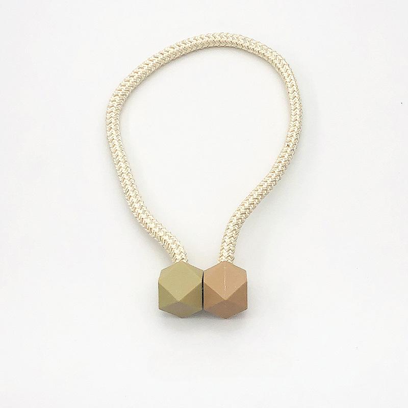 

Магнитные пряжкипростые и роскошные магнитные подхваты для штор креативный фиксирующий ремешок фиксирующая веревка складной ремешок фиксация 2pcs жёлтый/хаки