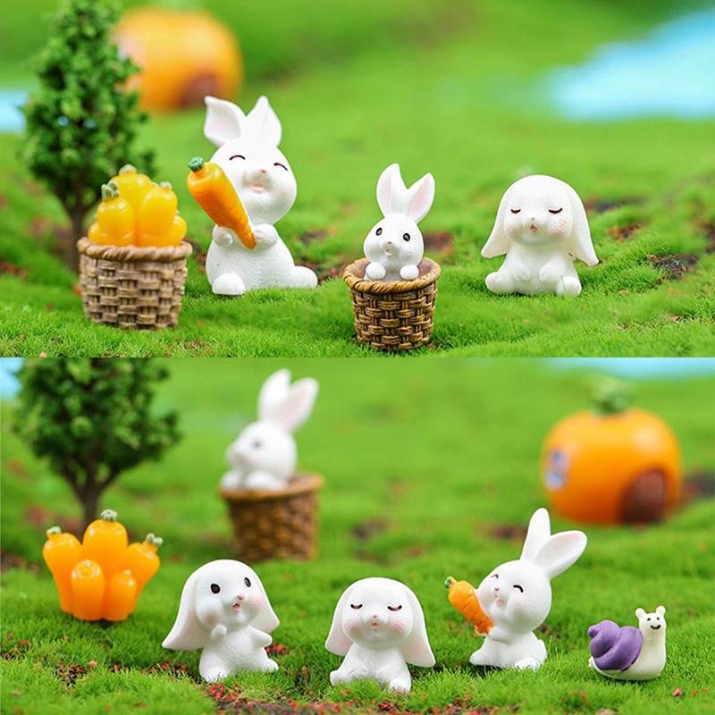 Cartoon Animal Cute Rabbit Series Gardening Ornaments Micro Landscape Decoration