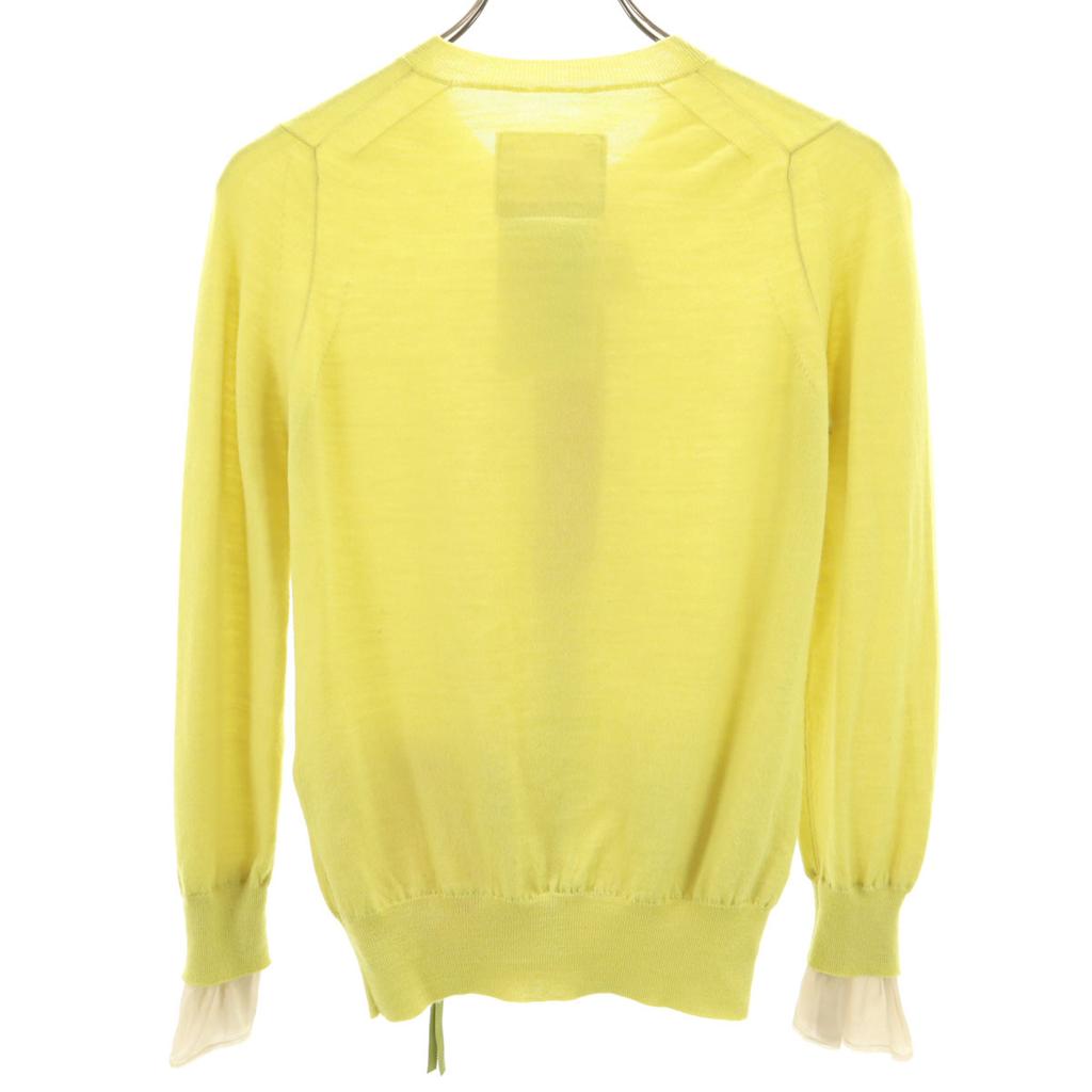 Sacai Long sleeve knit cardigan 2 lime Women Used