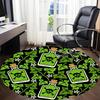 1pc Skull Poison Office Round Area Rug, Indoor Mat Suitable For Office, Under Office Chairs Bedroom Living Room Home Decor, Room Deco201