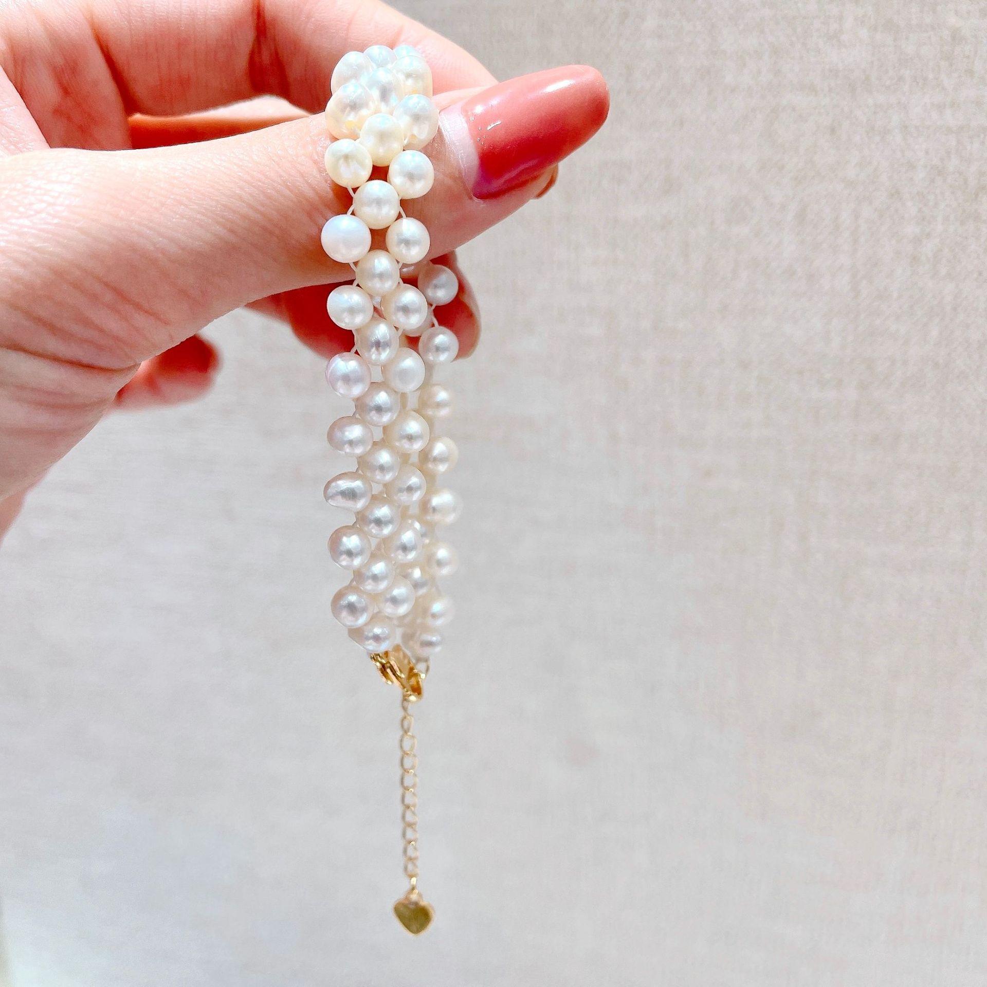 

Пресноводный жемчуг 4-5 мм 14K золото обернутый жемчужный браслет высокого дизайна жемчужный браслет ювелирные изделия as the picture