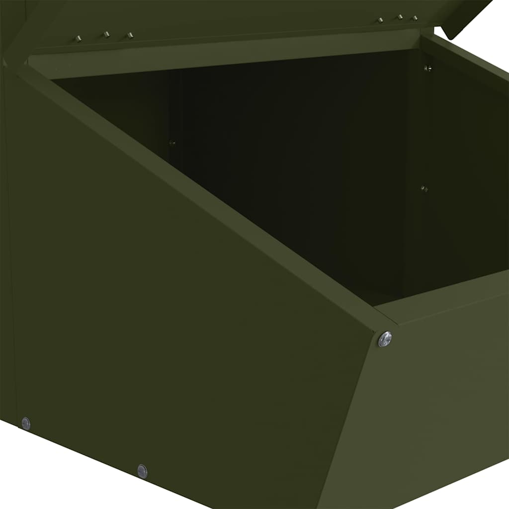 Pig Feeder Olive Green 55 X 38 X 76 Cm