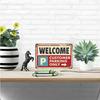 2D Flat 30*20cm Wooden Vintage-Style Welcome Customer Parking Sign - 8x12 Inches, Wall-Mounted Wooden Decor for Home, Garden, Garage, Patio & Farm