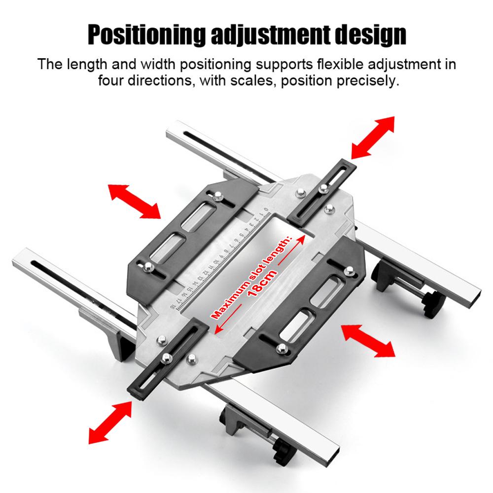Woodworking Hole Drilling Guide Locator Cupboard Wood Door Grooving Positioner Hinge Holes Punching Locator Hinge Punching Jig