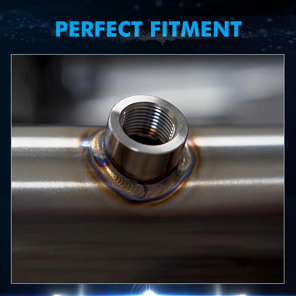 4PCS Universal M18X1.5 O2 Oxygen Sensor Notch Nut Weld Bung Threads 304 Stainless Steel