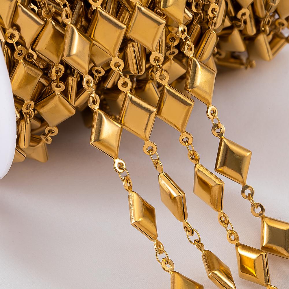 1M Stainless Steel Hip Hop Punk Butterfly Heart Ocean Shell Chain DIY Jewelry Necklace Bracelet Gold Plated Necklace Components
