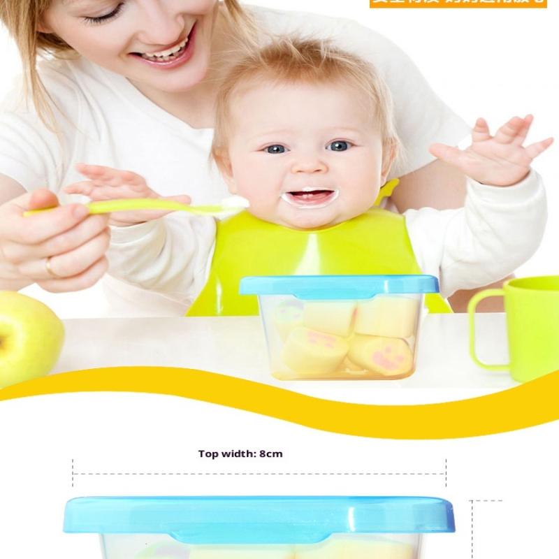 4/6 Stück Babykost Gefrierbehälter Aufbewahrungsbehälter Babykost Aufbewahrungsbehälter Blöcke mit Aufbewahrungstablett