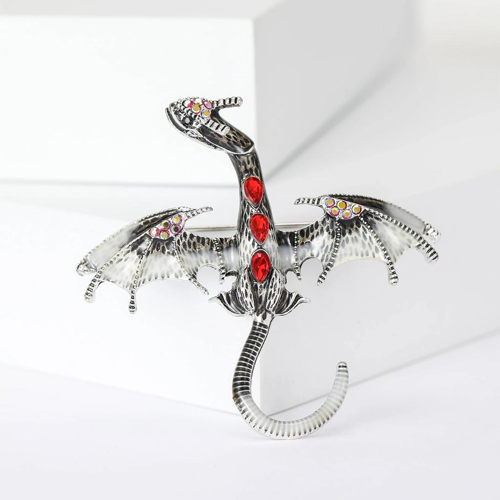 Vintage Enamel Small Flying Dragon Brooches For Men Dragons Pins 6-color Available Office Party Friend Gifts Accessories