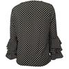 European & American Polka Dot Bell Sleeve Plus Size Chiffon Blouse