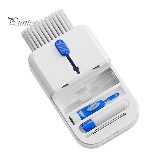 11 In 1 Keyboard Cleaner Kit Portable Laptop Cleaning Kit with Brush Screen Spray Keycap Puller for Phone Tablet Camera Lens Earphone