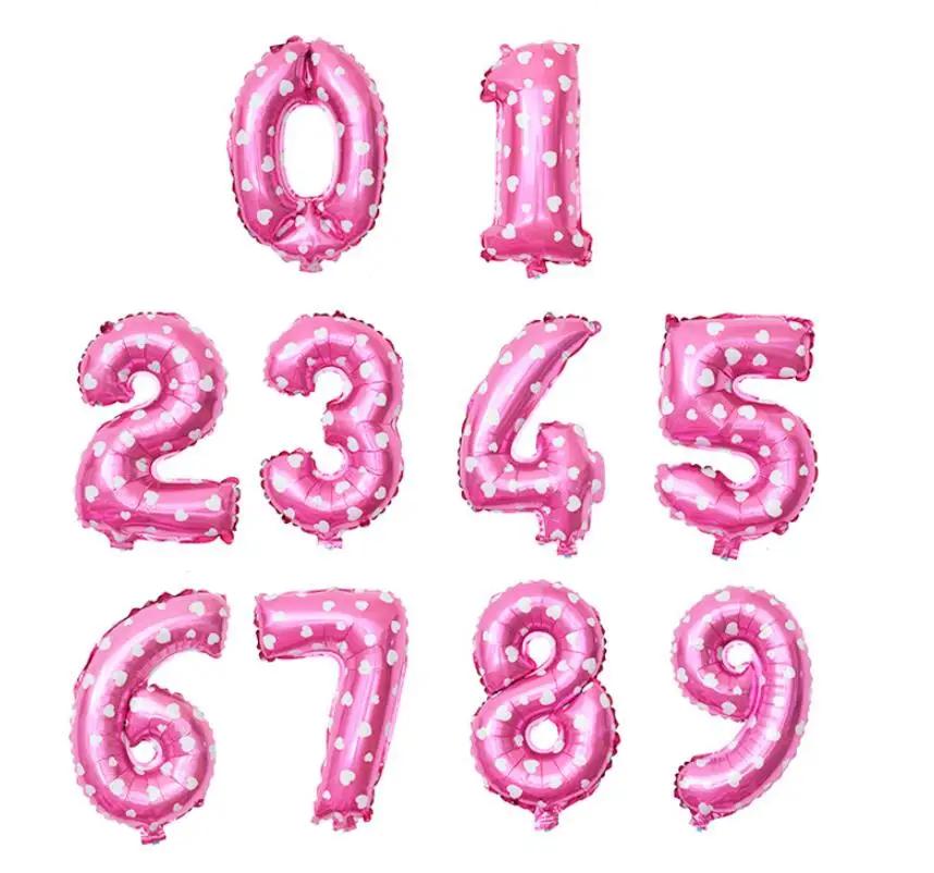 16 32 Inch Foil Birthday Balloons Number Ballon Figures Wedding Happy Birthday Party Decorations Kid Baloons Birthday