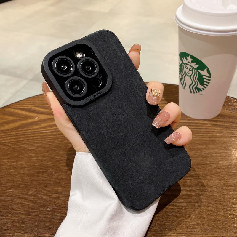 

Retro Suede Texture Shockproof Phone Case for iPhone, Anti-Slip Matte Protective Cover with Reinforced Corners apple 17air