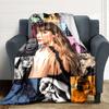 Taylor Swift Pop Art Collage Deken Zachte Plaid voor Huis Slaapkamer Bed Bank Reizen Kantoor Effen Kerstdeken