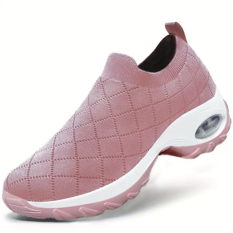 Women's Casual Shoes Large Size Fly-woven Socks One Pedal Lazy Shoes Breathable Simple Air Cushion Comfortable Work Shoes