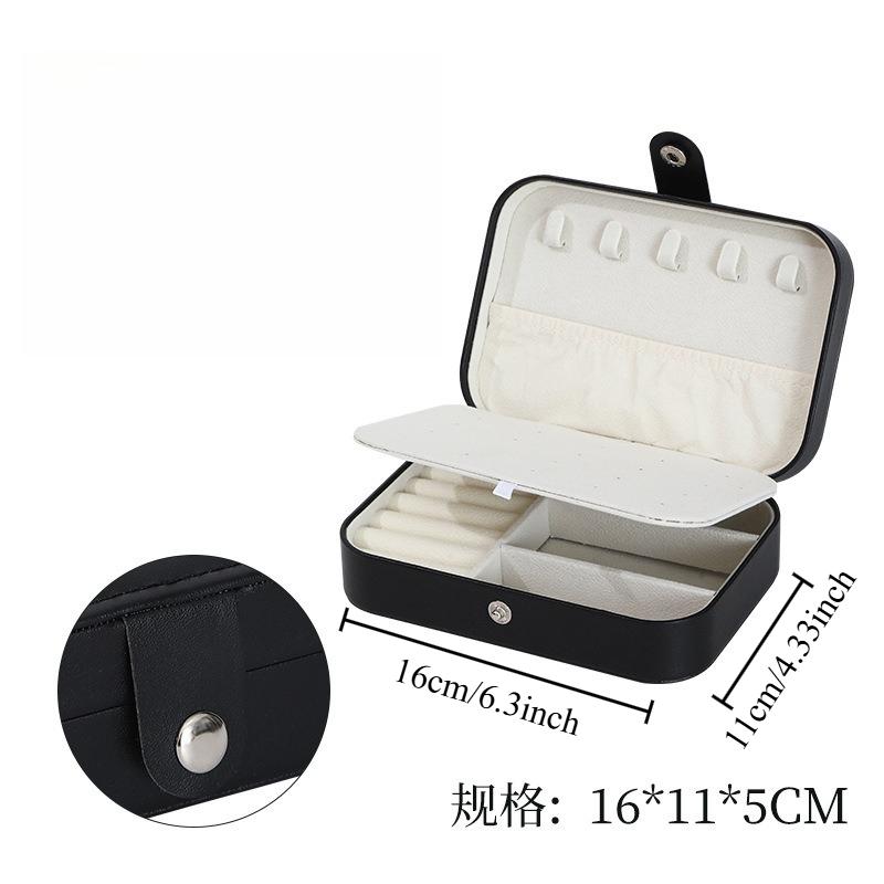 

Portable Jewelry Travel Jewelry Storage Box Earrings Bracelet Accessories Small and Easy To Carry Anti-oxidation чёрный