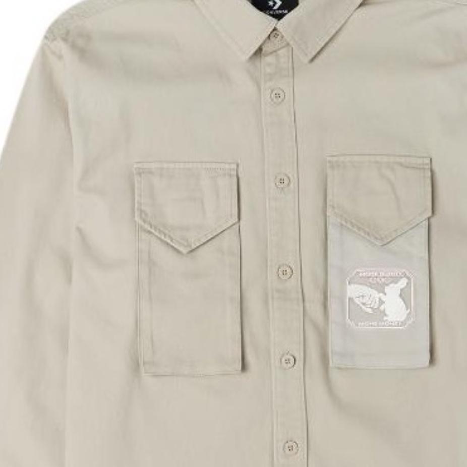 Converse YOTR Woven Shirt Asia Sizing 'Beach Stone' Men's 10025506-A02