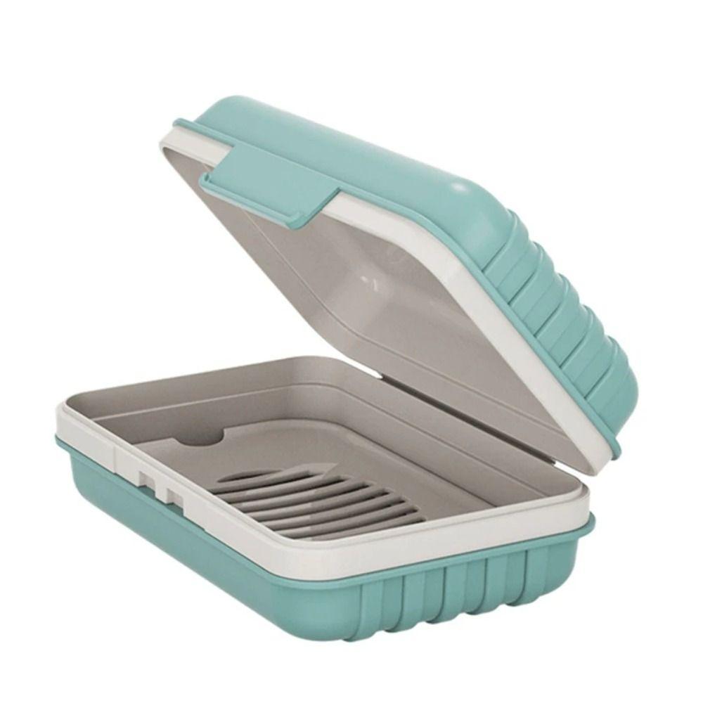 

With Lid Soap Dish Soap Tray Drain Soap Box Organizer Case Soap Holder For Shower