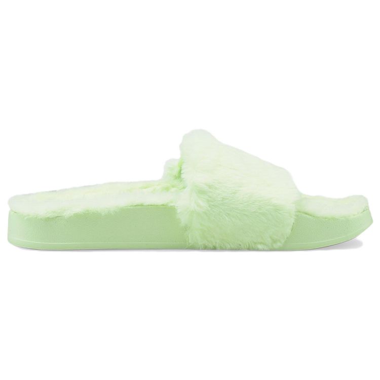 Puma Leadcat 2.0 Faux Fur Outdoor Sports Slippers Women Slippers Green 385803-03
