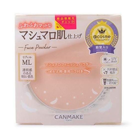 Canmake Powder Marshmallow Finish Refill ML Matte Light Ochre 10g