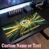 Green Bay Packers Customized Name Text Mouse Pad, Large Desk Mouse Mat Personalized Home Office Present