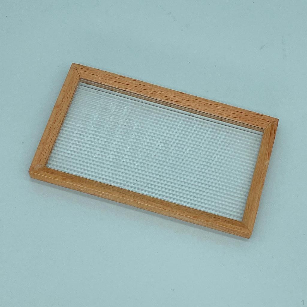 Dollhouse Miniature Acrylic Tray Wooden Board Mini Dessert Bread Cake for Gift
