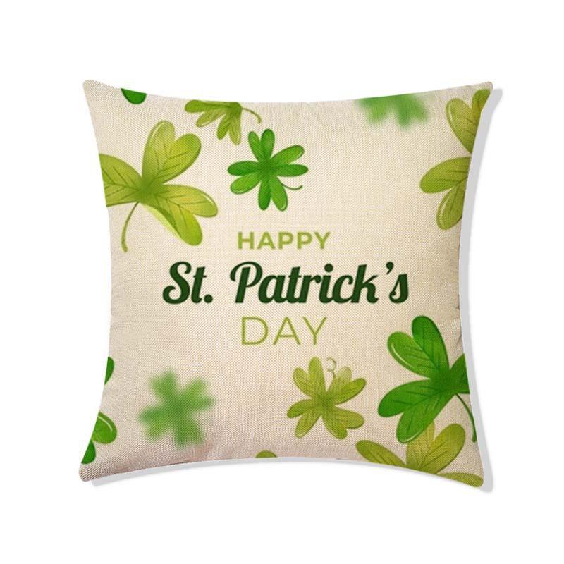 St. St. Patrick's Day Kissen Heim Lendenkissen Vierblättriges Kleeblatt Sofakissenbezug Kissenbezug