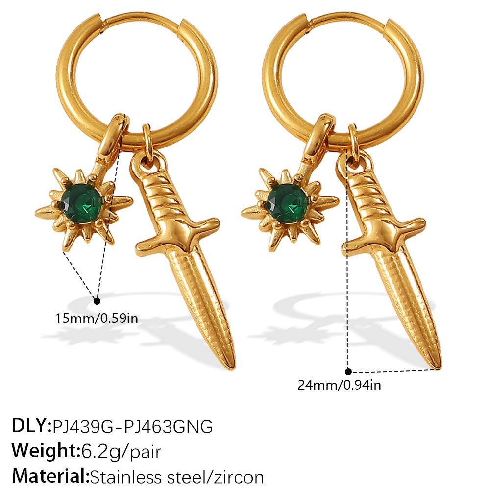 Sweet Wind Diy Cross Pearl Pendant Earrings Stainless Steel Gold Plated Diamond Jewelry