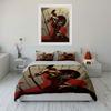 Warrior with spear motif. Bedding sets Duvet cover sets Duvet covers Pillowcases(1 * Duvet Cover 2 * Pillowcases without duvet insert)