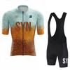 SYN Radanzug Herren Radtrikot Schwamm Polster Radhose Sommer Schnelltrocknend Radsport Oberteil Rennrad Sportbekleidung Set