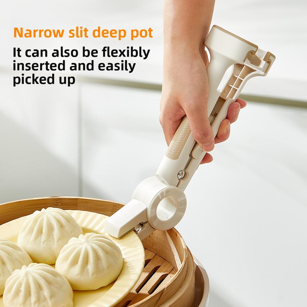 Kitchen Two-in-one Anti-slip and Anti-scald Bowl Holder, Bowl Pick-up and Dish Tongs, Tray Holder, High-temperature Resistant Clamp